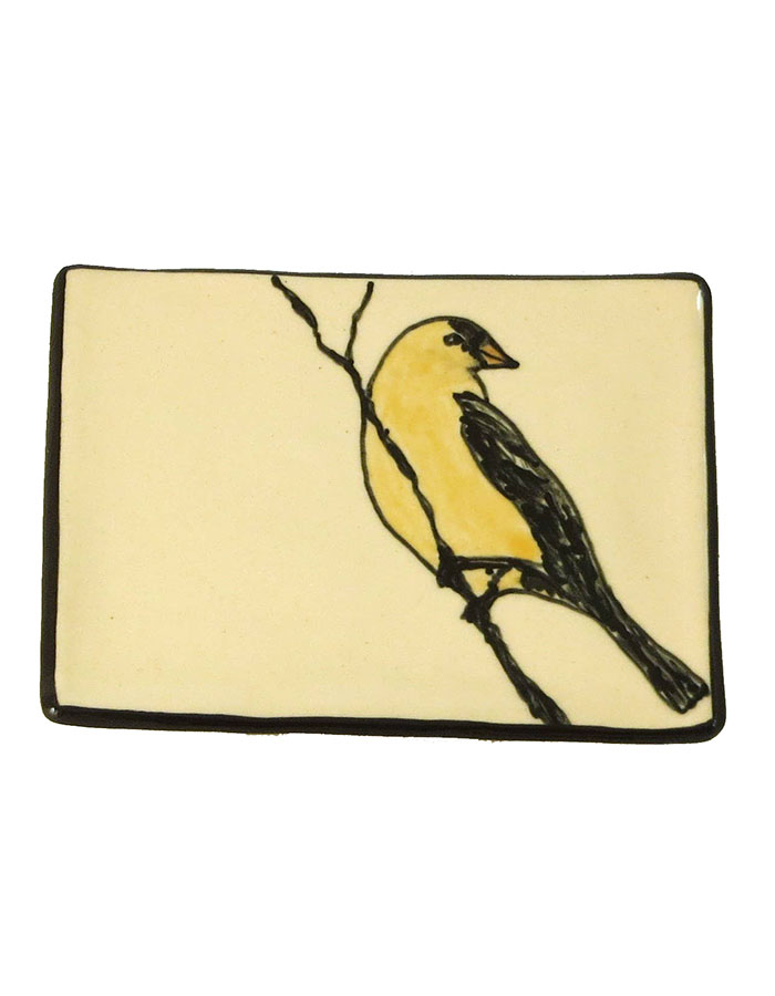 Goldfinch small ceramic tray